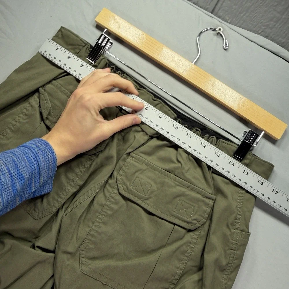 Duluth Trading Cargo Pants Men Large 34x34 Nylon Work Forest Green Dad Hike Camp - Picture 10 of 14